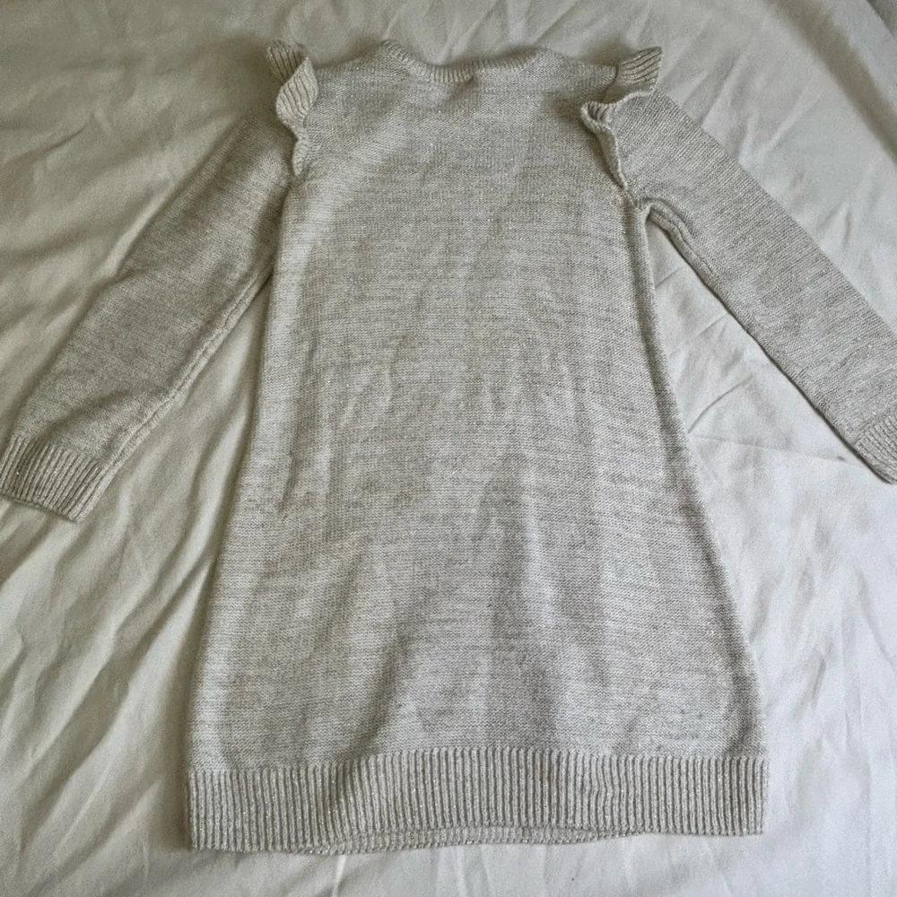The Children's Place Cream Sweater with Ruffle Accents size 4